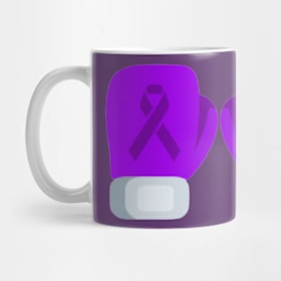 Purple Awareness Ribbon Boxing Gloves Mug